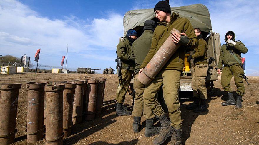 IDF Artillery Corps near the border with Syria in the Golan Heights, Jan. 2, 2023. Photo by Ayal Margolin/Flash90.