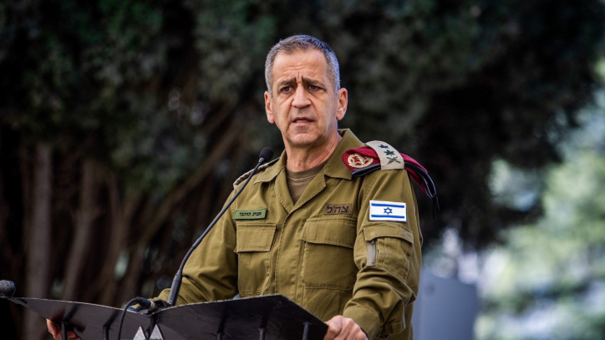 IDF Chief of Staff Lt. Gen. Aviv Kochavi attends a ceremony of the Aharai! Youth Program, at Mount Herzl in Jerusalem on June 17, 2022. Photo by Flash90.
