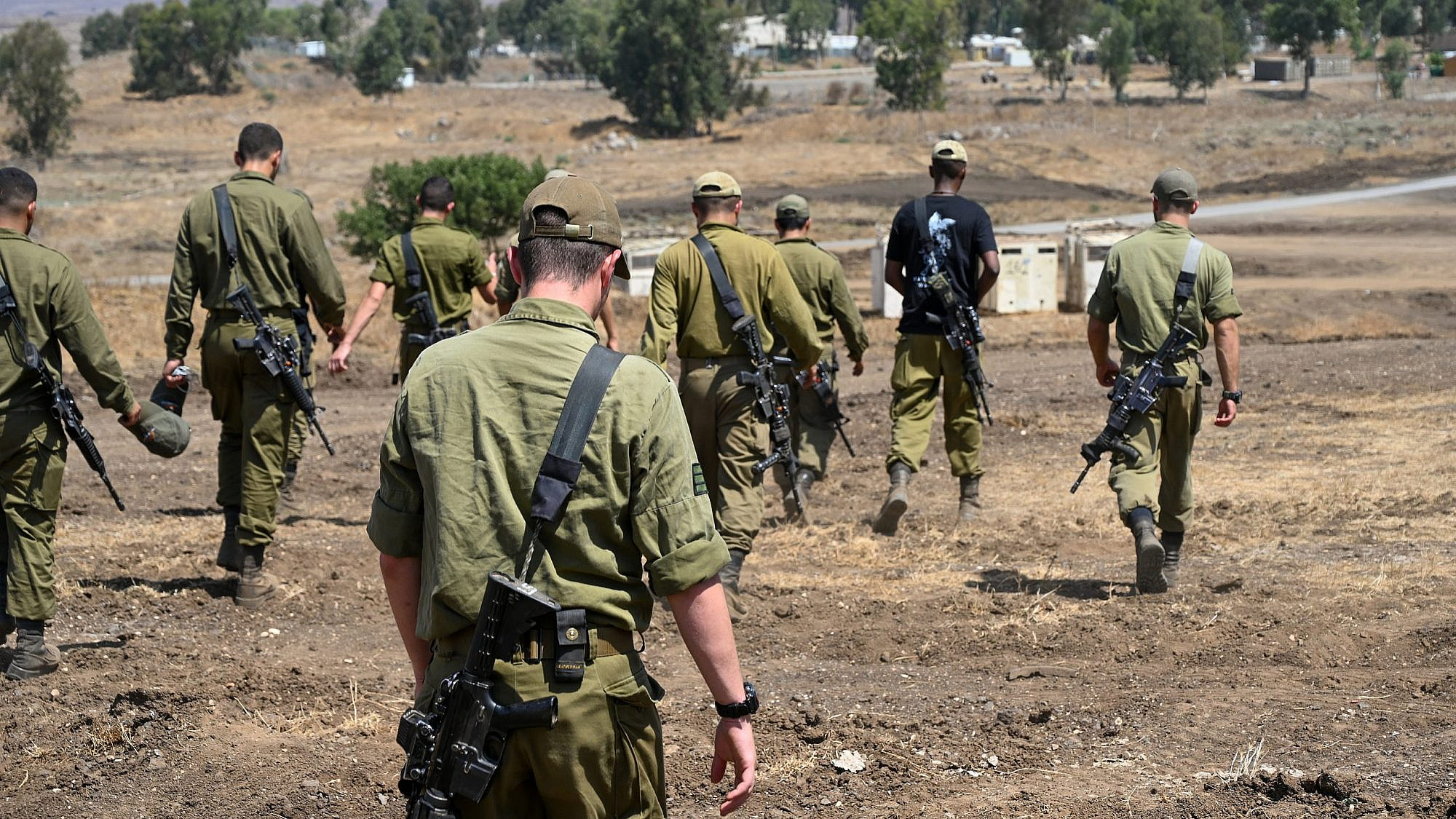 Soldiers of the IDF's 7th Tank Brigade and Golani Brigade start joint training in the central Golan Heights on Aug. 29, 2022. Photo: Michael Giladi/Flash90