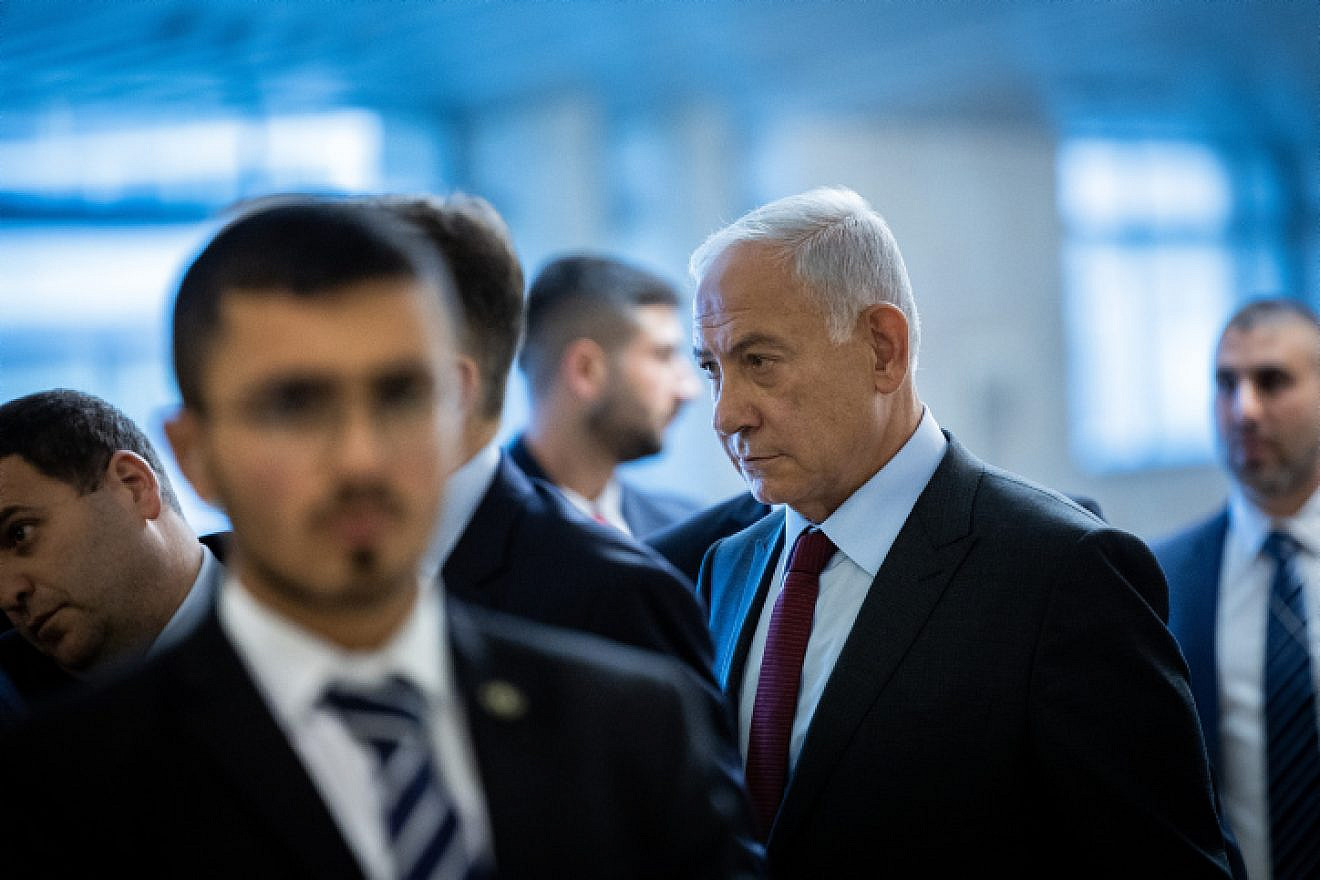 Israeli Prime Minister Benjamin Netanyahu arrives at the Knesset, Jan. 2, 2023. Photo by Yonatan Sindel/Flash90.
