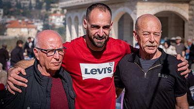 Karim and Maher Younis, who were both released after 40 years in prison, in 'Ara, Israel, Jan. 19, 2023. Photo by Fadi Amun/Flash90.