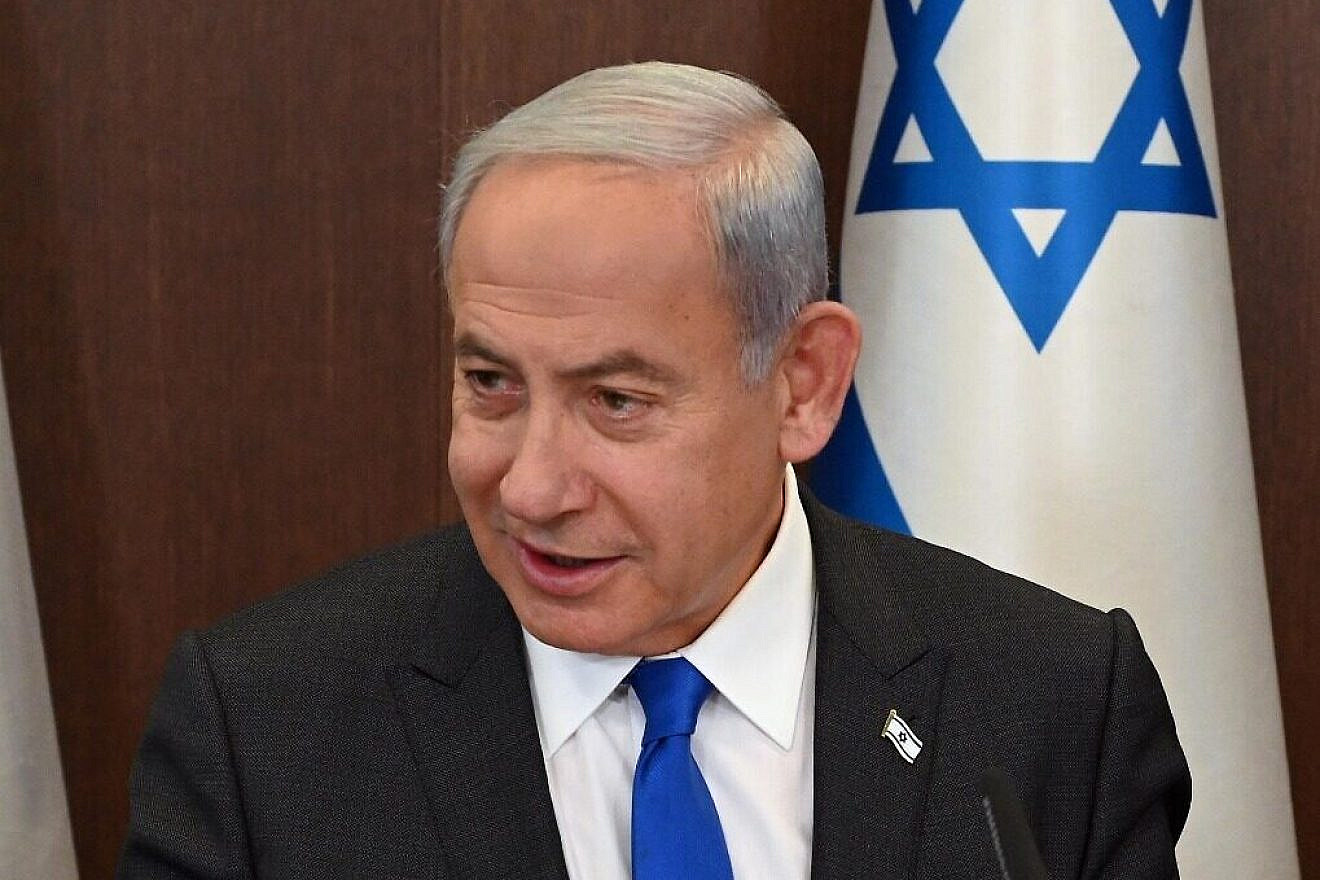Prime MInister Benjamin Netanyahu at the weekly Cabinet meeting, Jan. 3, 2023. Photo by Haim Zach/GPO.