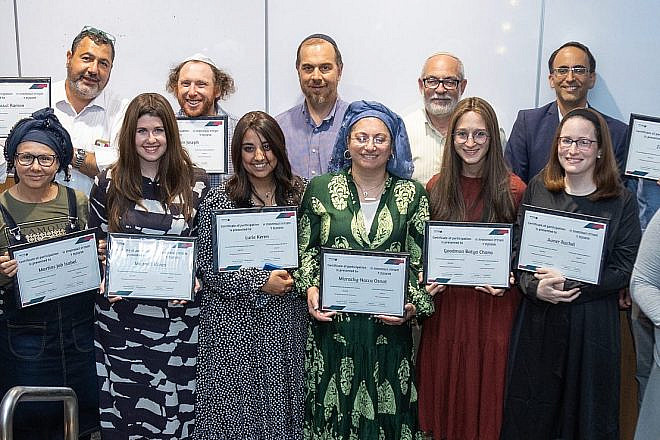 English-speaking teachers from North America, Australia and Europe received Diaspora Teaching Certificates on completion of their Rimonim course in July 2022. Photo credit: Netanel Bin Nun