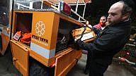 United Hatzalah volunteers check their gear in the city of Safad, Dec. 19, 2021. Photo by David Cohen/Flash90.