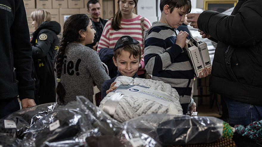 According to Odessa Chief Rabbi Avraham Wolff, Chabad has provided approximately 7,000 families, including the 187 Holocaust survivors left in Odessa, with boxes of provisions each month, funded by the International Fellowship of Christians and Jews. Credit: IFCJ/Avishag Shaar-Yashuv.