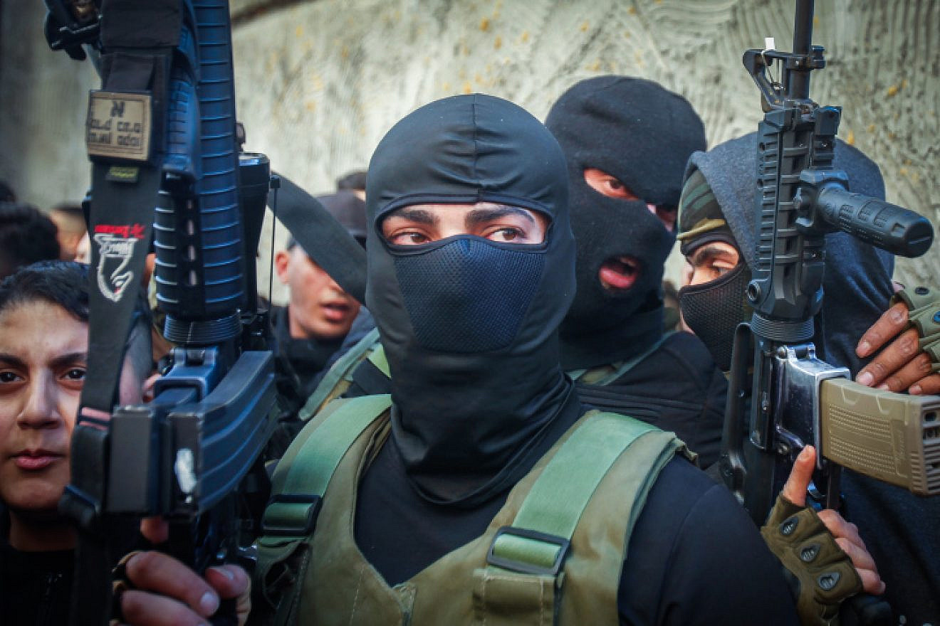 Palestinian terrorists in Jenin, Feb. 14, 2023. Photo by Nasser Ishtayeh/Flash90.