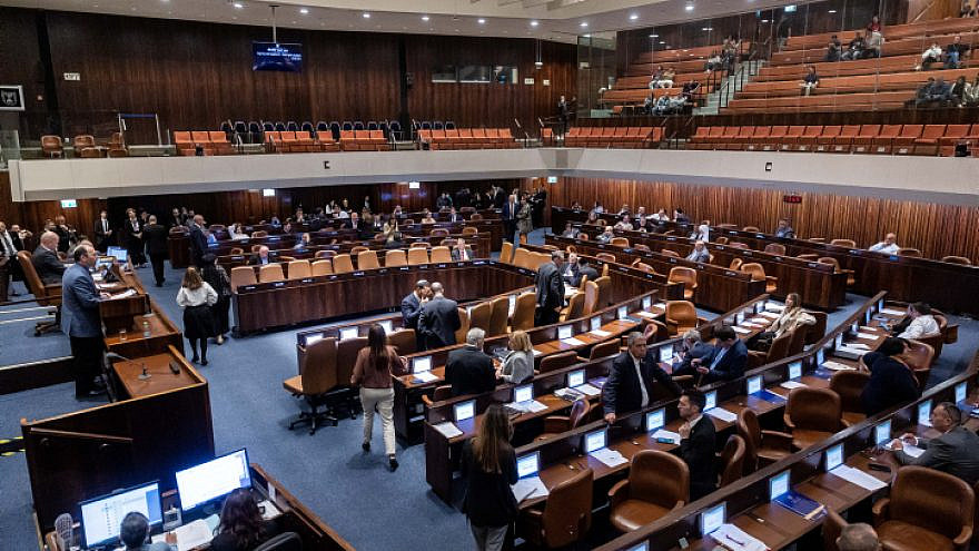 The Knesset in Jerusalem, Feb. 22, 2023. Photo by Yonatan Sindel/Flash90.