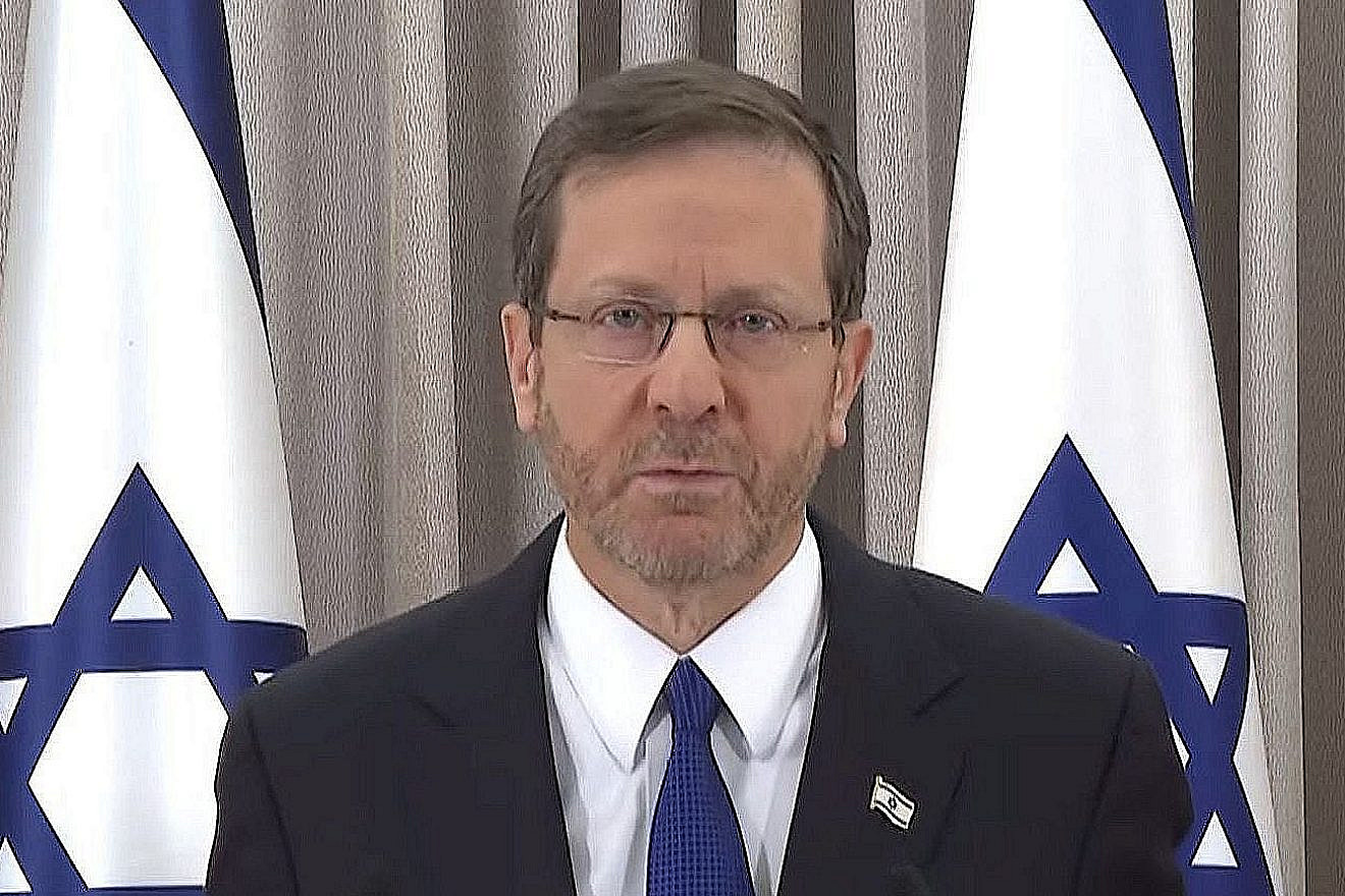Israeli President Isaac Herzog speaks about the government's judicial reform plans, Feb. 12, 2023. Source: YouTube.