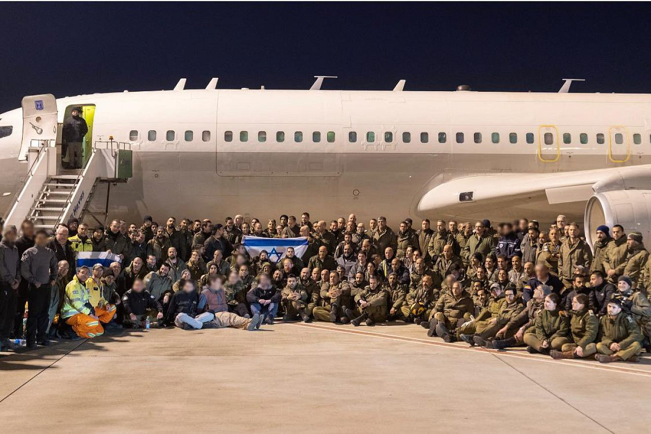 The Israel Defense Forces dispatches a 150-strong search-and-rescue team to earthquake-stricken southeastern Turkey, Feb. 6, 2023. Credit: IDF.