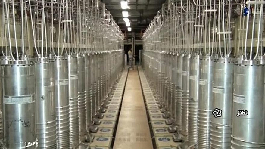 Centrifuges at the Natanz Uranium Enrichment Facility in Iran. Source: Twitter.