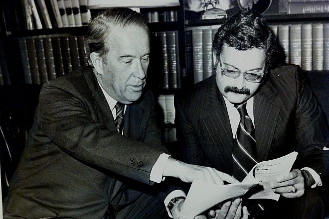 Morris (“Morrie”) Amitay with Sen. Henry (“Scoop”) Jackson (D-Wash.) in 1978. Photo courtesy of Steve Amitay.