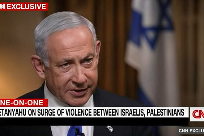 Israeli Prime Minister Benjamin Netanyahu speaks with CNN's Jake Tapper, Jan. 31. 2023. Source: YouTube.