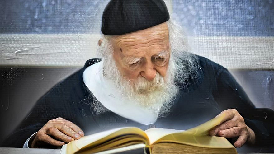 Artistic portrait of Rabbi Chaim Kanievsky, August 2022. Credit: Jgavant via Wikimedia Commons.