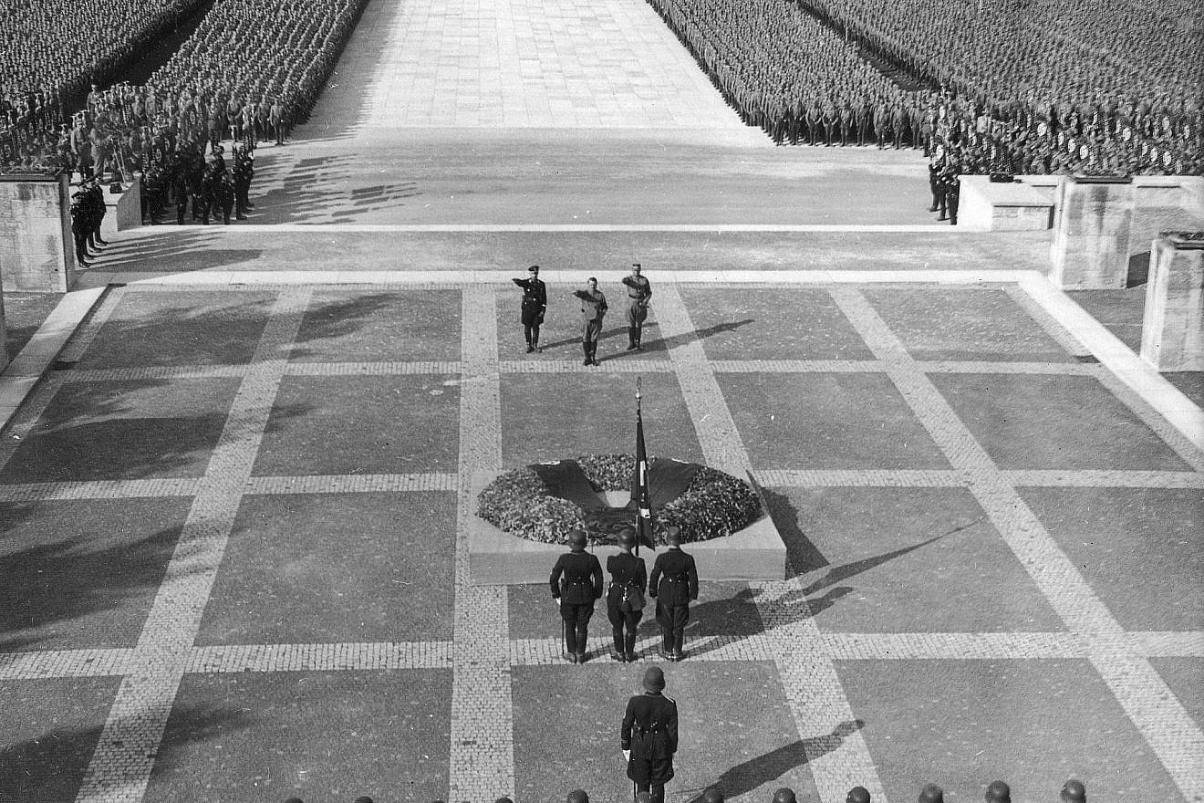 An image of a 1934 Nazi Party rally in Nuremburg, Germany. Source: Public Domain.