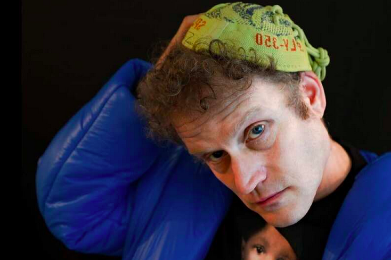 John Safran, a Jewish-Australian filmmaker and writer, came up with the idea to turn Ye shirts and Yeezy shoes into yarmulkes. Source: Courtesy Antoinette Barbouttis.