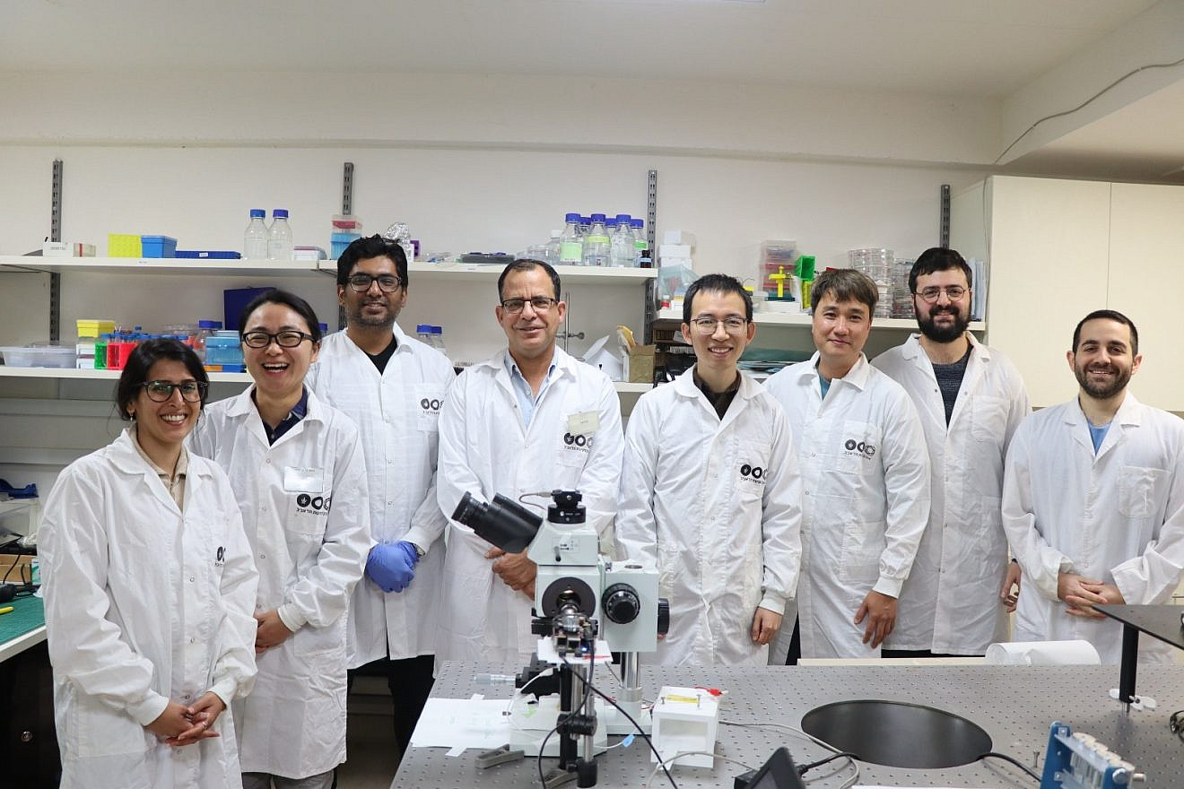 Tel Aviv University Professor Gilad Yossifon (fourth from left) and his research team. Credit: Courtesy.