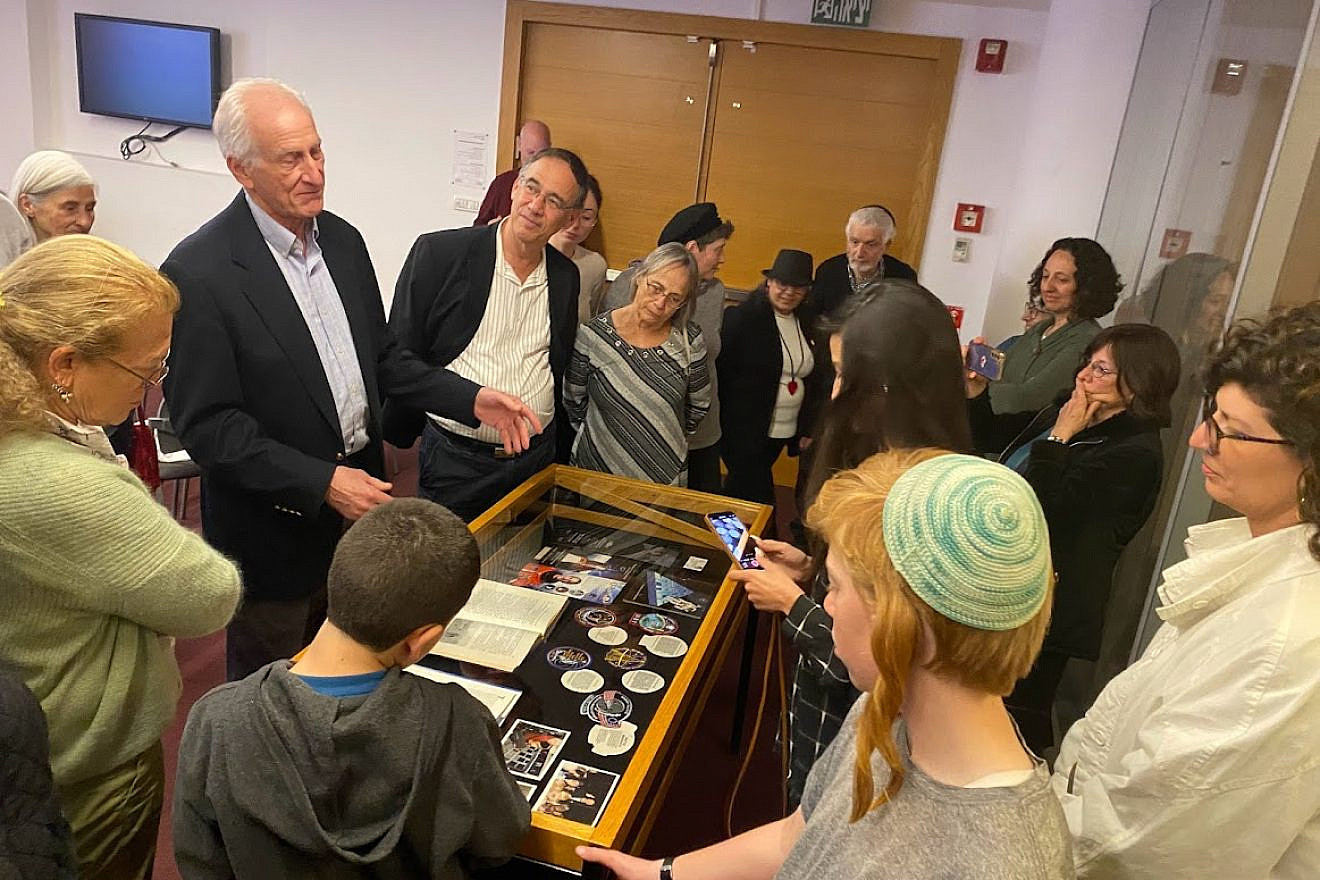 Jewish astronaut Jeff Hoffman presents his archive at the National Library of Israel in Jerusalem on March 23, 2023. Credit: National Library of Israel.