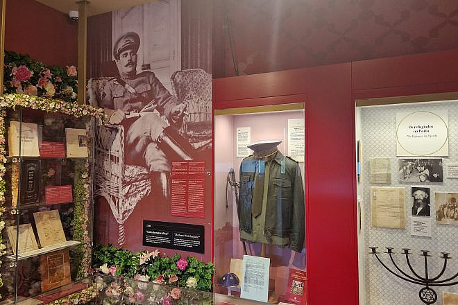 A display for Portuguese army officer Capt. Arthur Carlos Barros Basto (1887-1961) at the Jewish Museum of Oporto in Portugal. Courtesy.