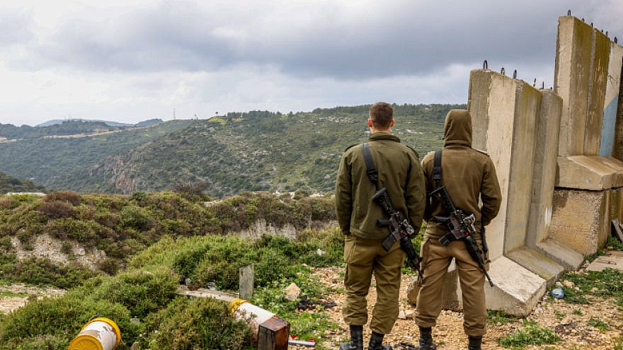 Israel Defense Forces soldiers patrol northern Israel along the border with Lebanon, March 15, 2023. Photo by David Cohen/Flash90.