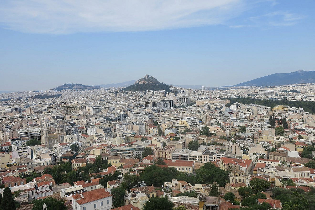 View of Athens from atop the Acropolis. Photo by Menachem Wecker.