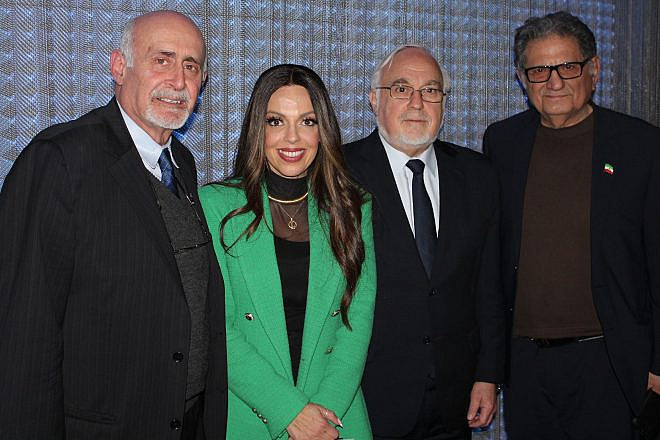 From left: Iranian Jewish activist George Haroonian; Iranian American journalist Lisa Daftari; Rabbi Abraham Cooper, associate dean and director of global social action at the Simon Wiesenthal Center; and Bijan Khalili, a founder of the nonprofit group No to Antisemitism. Photo by Karmel Melamed.