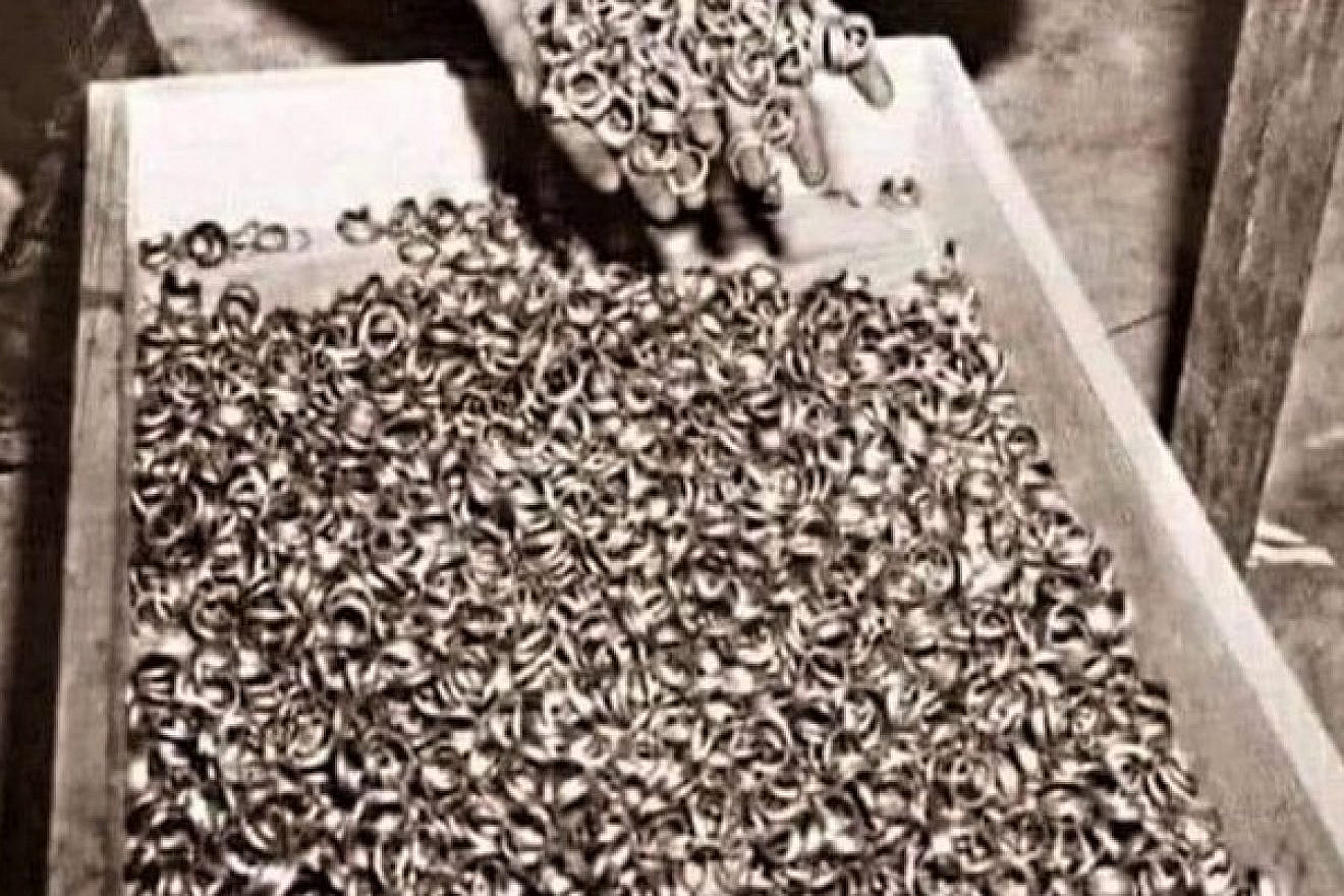 A photo of rings stolen from Jewish victims of the Nazis was part of a tweet by the Michigan Republican Party on March 22, 2023. Source: Twitter.