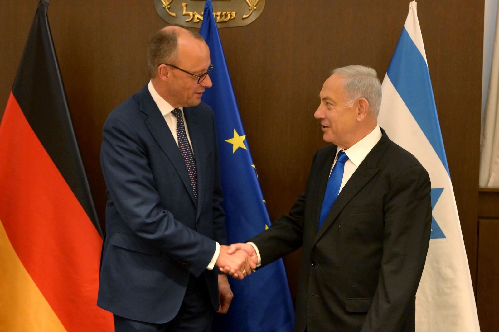 Netanyahu meets German opposition head, hails ‘special ties' with Berlin