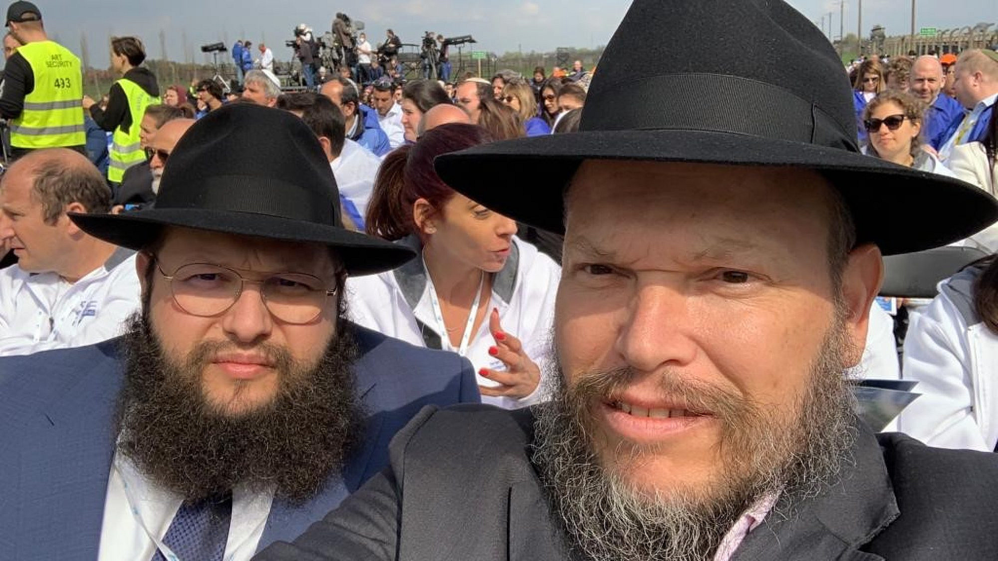 Rabbis Shalom Ber Stambler (left) and Mayer Stambler run the Chabad House in Warsaw. Credit: Courtesy.