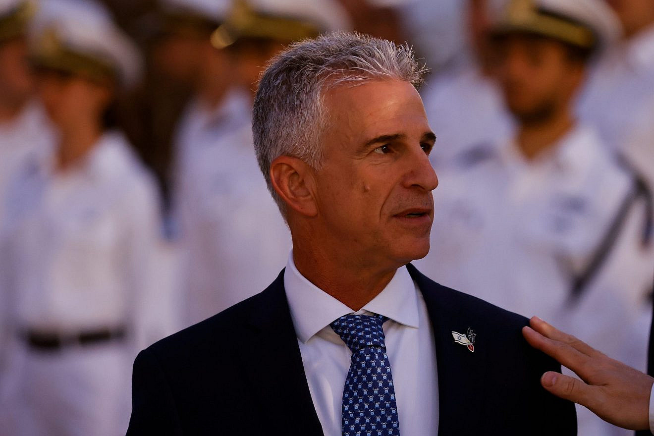 Mossad chief David Barnea at a ceremony marking Remembrance Day for Israel's Fallen Soldiers and Victims of Terror at the Western Wall in Jerusalem, May 3, 2022. Photo by Olivier Fitoussi/Flash90.