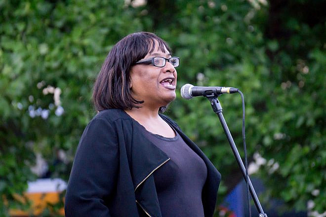 Diane Abbott speaking at a Jeremy Corbyn leadership rally in August 2016. Credit: PaulNUK via Wimikedia Commons.