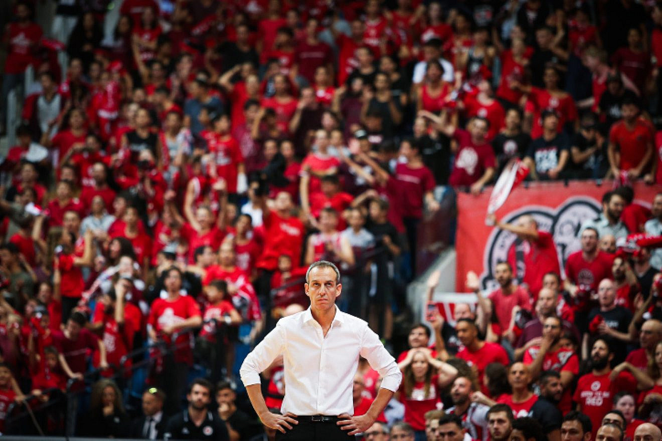 Hapoel Jerusalem head coach Oded Kattash seen during the Basketball champions league match between Hapoel Jerusalem and BC AEK Athens, in Jerusalem Arena, October 23, 2019. Credit: Flash90.
