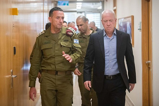 Defense Minister Yoav Gallant with IDF Chief of Staff Lt. Gen. Herzi Halevi. Credit: Israel Ministry of Defense Spokesperson’s Office.