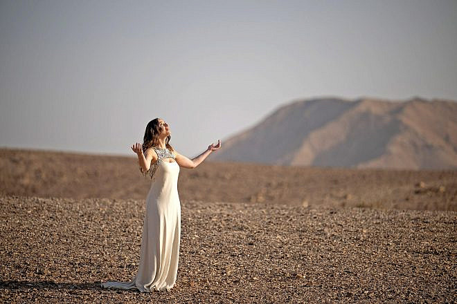 Nicole Raviv in the music video “The Whole Entire World Is a Very Narrow Bridge.” Photo by Shahar Azran/World Jewish Congress.