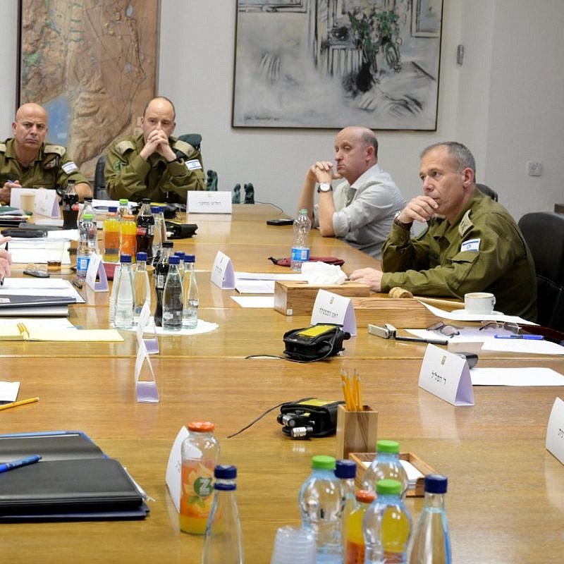 Prime Minister Benjamin Netanyahu holds a situational assessment with top defense officials, May 9, 2023. Photo by Avi Ohayon/GPO.
