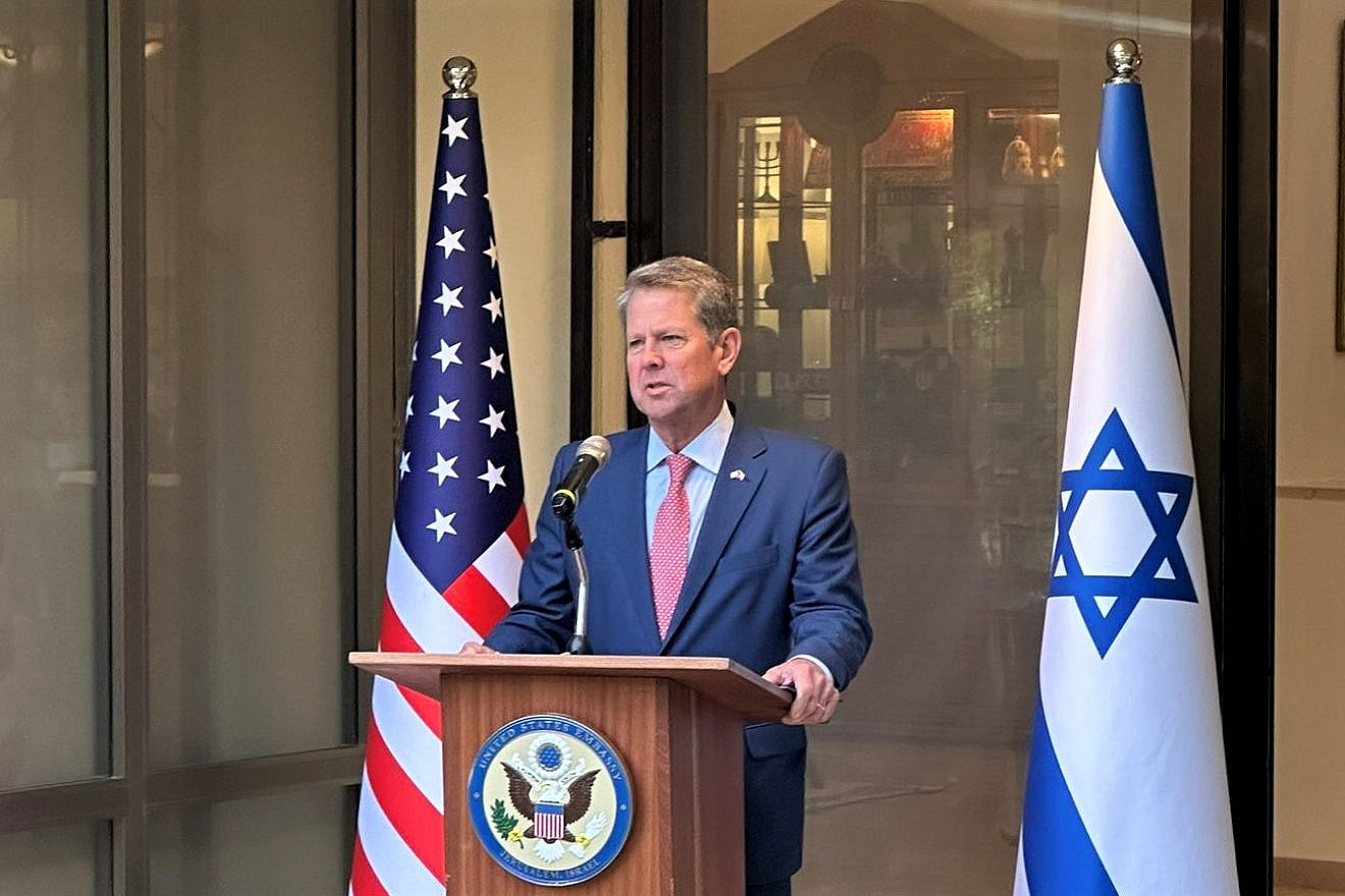 Georgia Gov. Brian Kemp on a state visit to Israel. Source: Twitter/Gov. Brian Kemp.