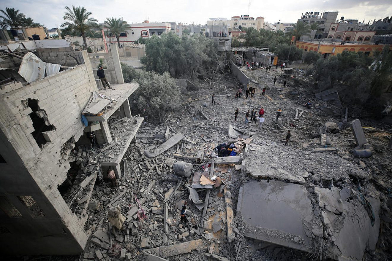 After an Israel Air Force strike in Deir al-Balah, the central Gaza Strip, May 11, 2023. Photo by Majdi Fathi/TPS.