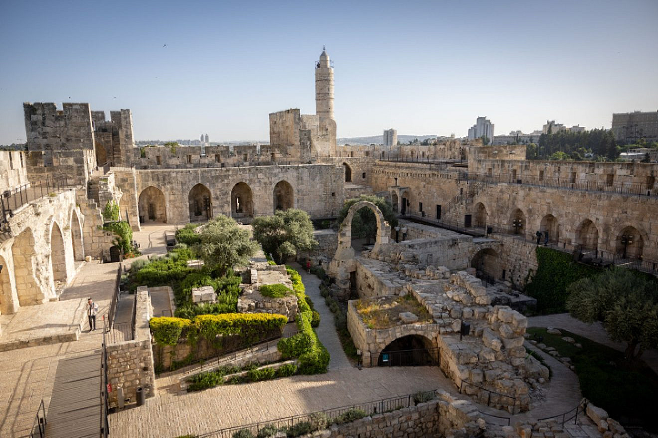 The Tower of David museum in Jerusalem's Old City, on May 4, 2023. Photo by Yonatan Sindel/Flash90.