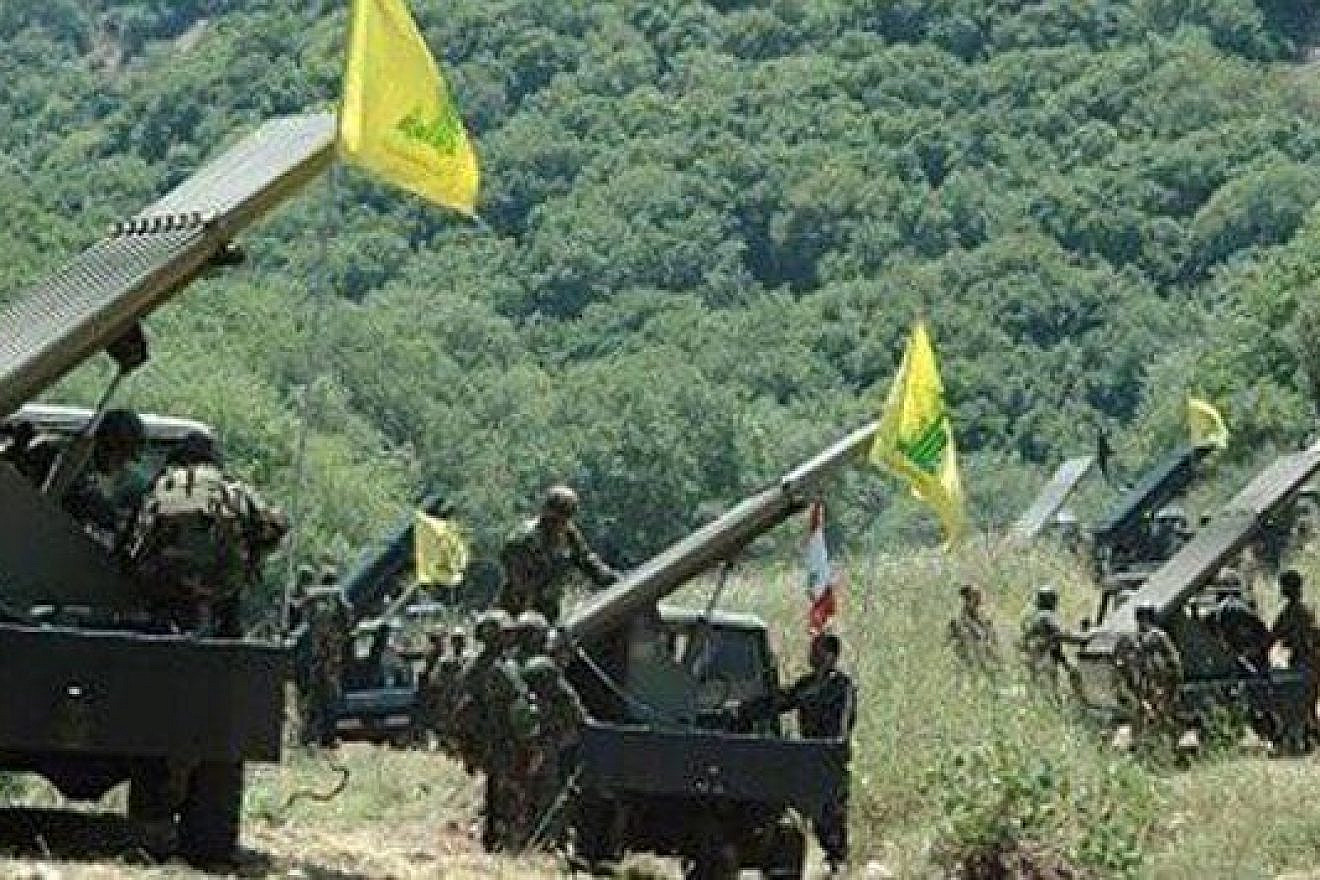 Hezbollah multiple launch rocket system (MLRS) units in southern Lebanon prepare to simulate an attack on Israel, May 21, 2023. Source: Twitter.