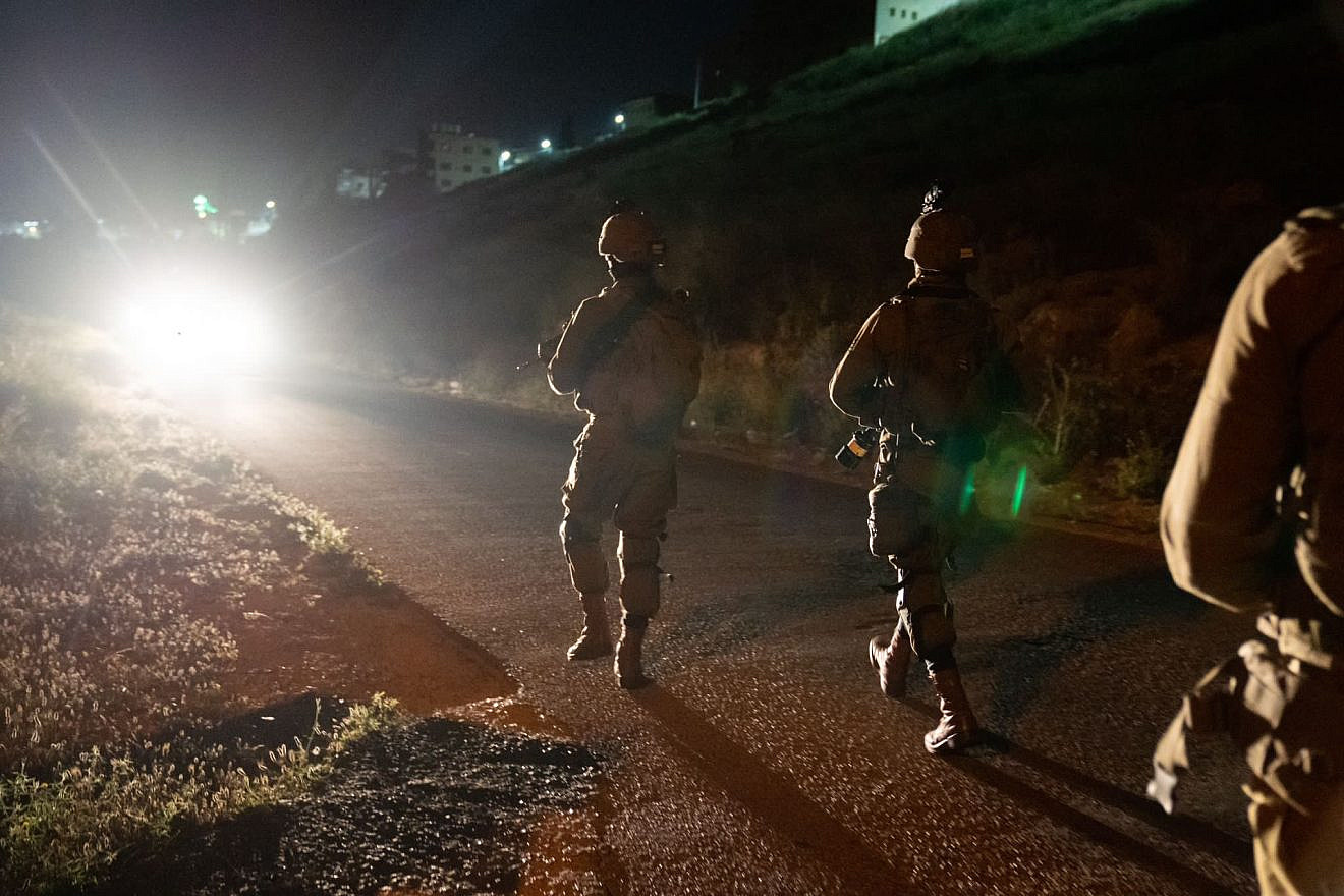 Israeli forces carry out counter-terrorist operations in Judea and Samaria, April 30, 2023. Credit: Israel Defense Forces.