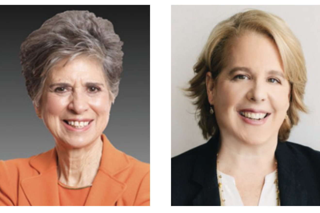 Audrey Strauss (left) and Roberta Kaplan, two  legal luminaries, will be honored recipients of the annual George A. Katz Torch of Learning Award (TOL), presented by American Friends of the Hebrew University.