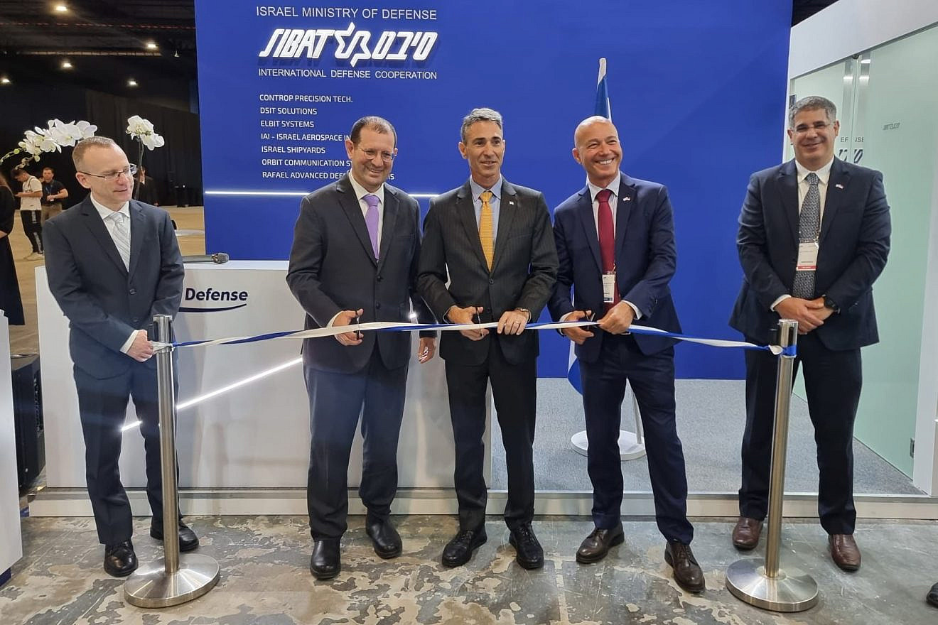 The inauguration of the Israel national pavilion at the IMDEX Asia Naval and Maritime Defense Exhibition in Singapore, May 3, 2023. Credit: Israel Ministry of Defense Spokesperson’s Office.