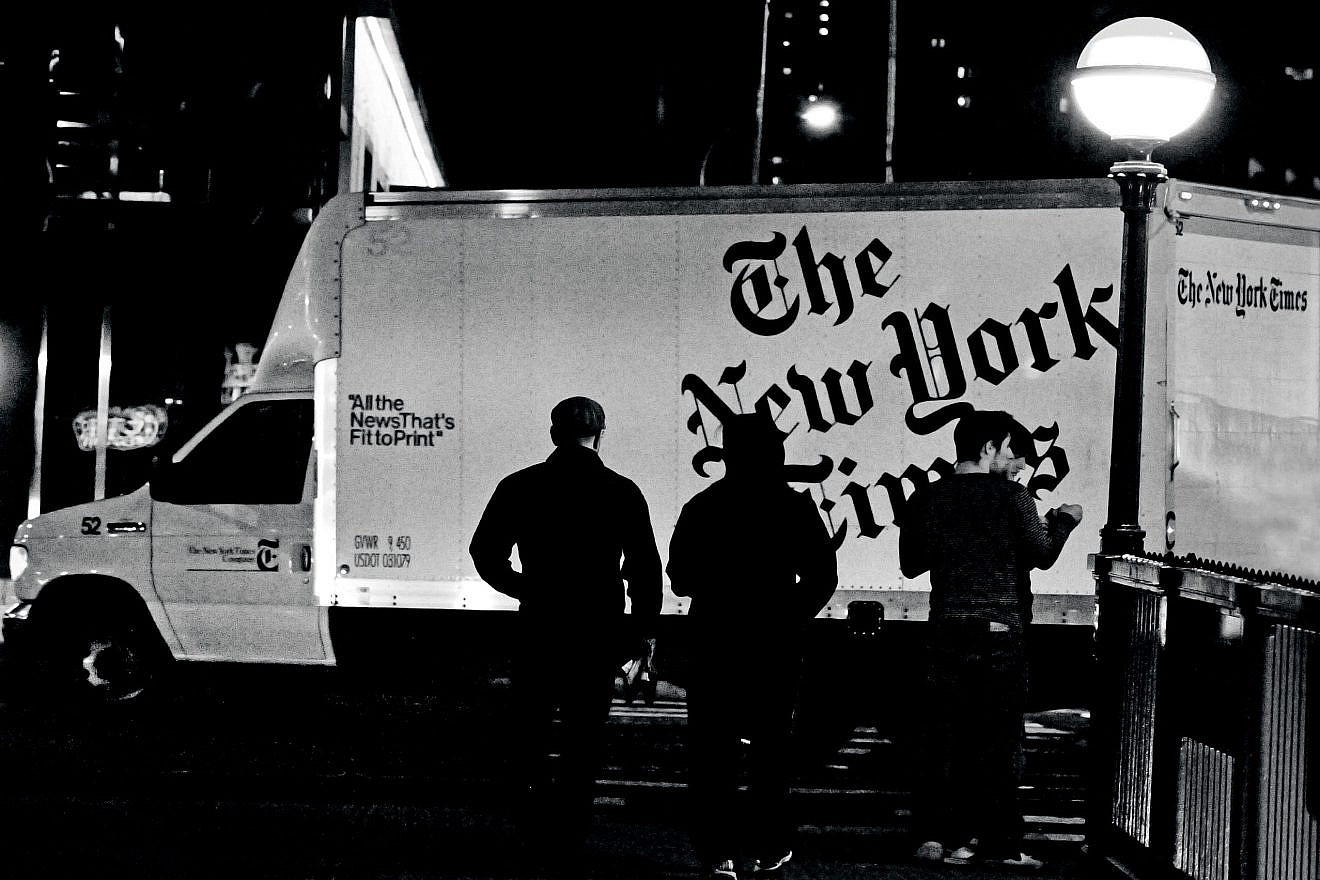 The New York Times distribution truck. Credit: ChameleonsEye/Shutterstock.
