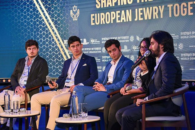 Jewish youth leaders discuss building communities in Europe at the European Jewish Association conference in Porto, Portugal, May 15, 2023. Photo by Yoav Dudkevitch/EJA.