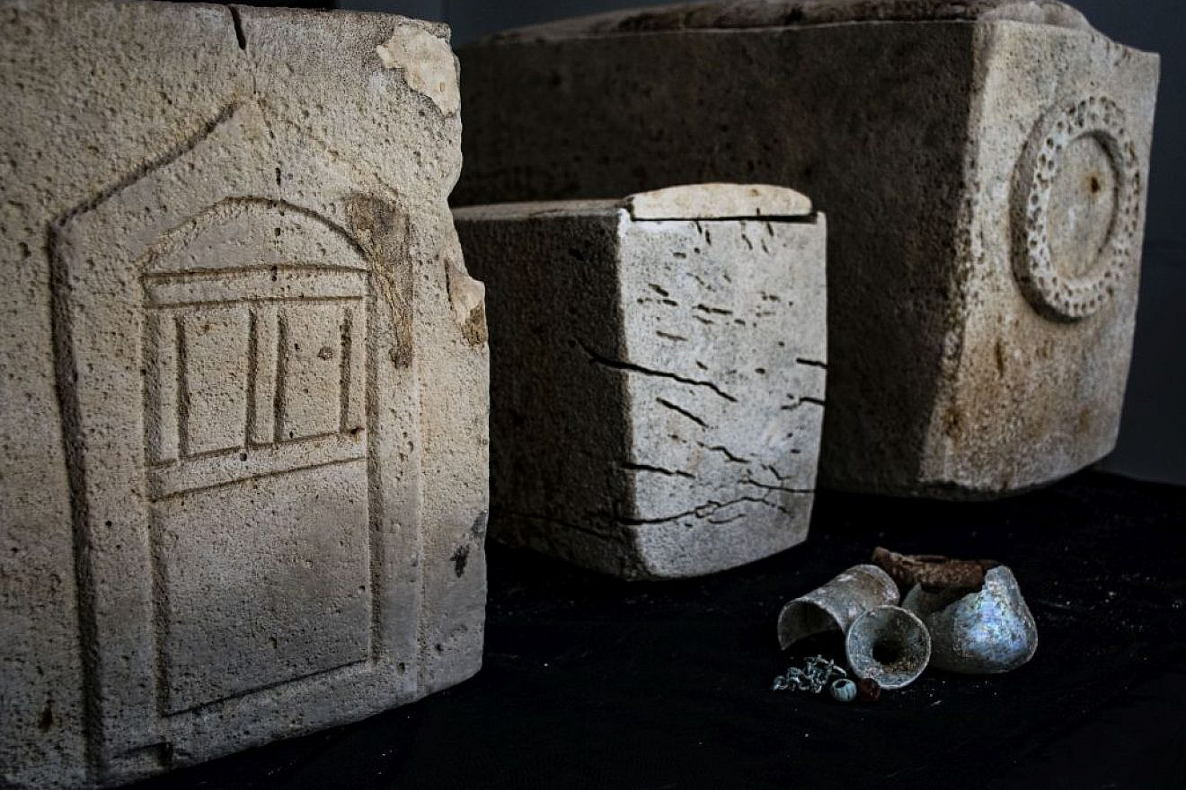 These Jewish coffins from the Roman Era were found in Mashhad in the Galilee. Photo by Nir Distelfeld/Israel Antiquities Authority.