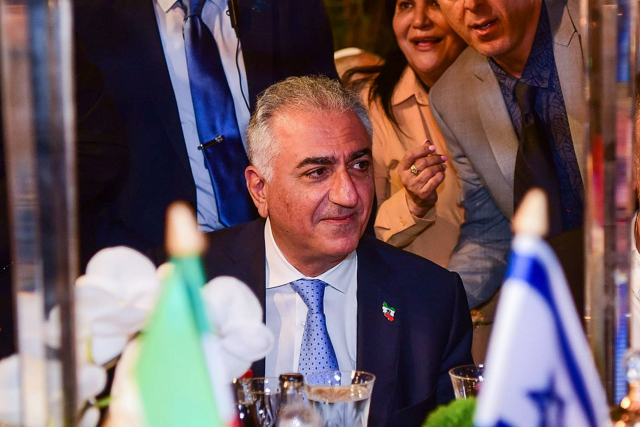 Exiled Iranian Crown Prince Reza Pahlavi attends an event in Ramat Gan, Israel, on April 19, 2023. Credit: Avshalom Sassoni/Flash90.