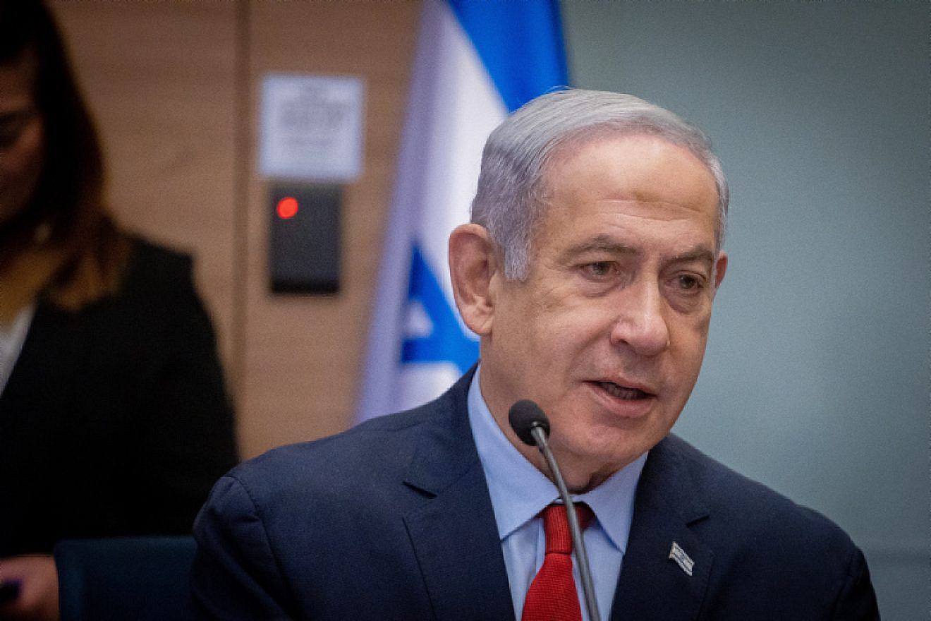 Israeli Prime Minister Benjamin Netanyahu attends a Defense and Foreign Affairs Committee meeting at the Knesset in Jerusalem, June 13, 2023. Photo by Oren Ben Hakoon/Flash90.