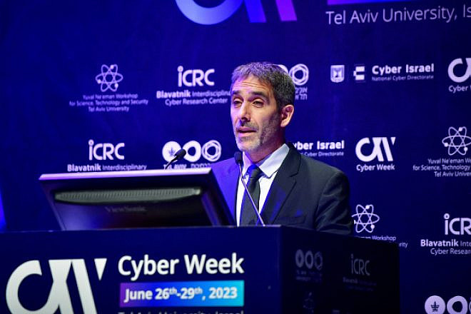 Gaby Portnoy, director general of the Israel National Cyber Directorate at the annual Cyber Week, at Tel Aviv University, June 27, 2023. Photo by Avshalom Sassoni/Flash90.
