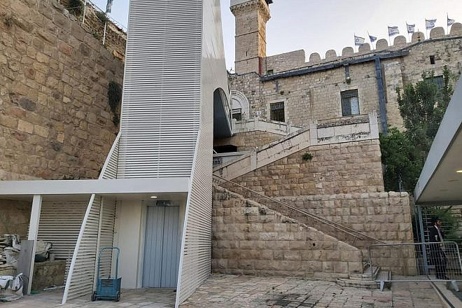 The new elevator at the Tomb of the Patriarchs in Hebron, May 15, 2023. Photo by Tzipi Shlissel/TPS.