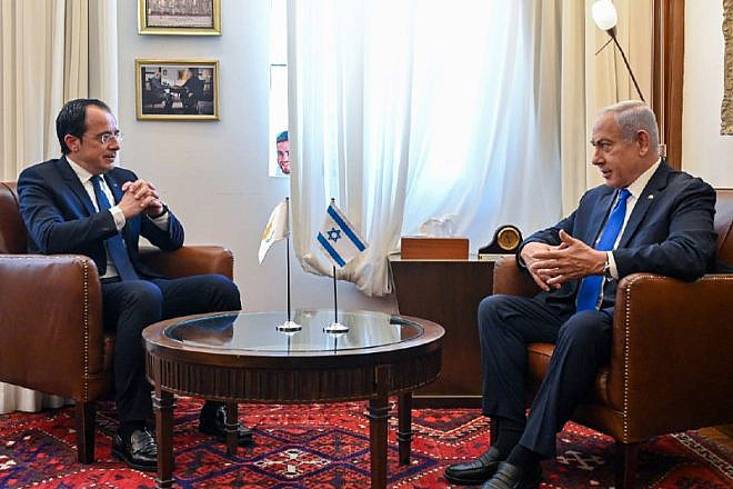 Israeli Prime Minister Benjamin Netanyahu and Cypriot President Nikos Christodoulides meet in Jerusalem, May 11, 2023. Photo by Kobi Gideon/GPO.