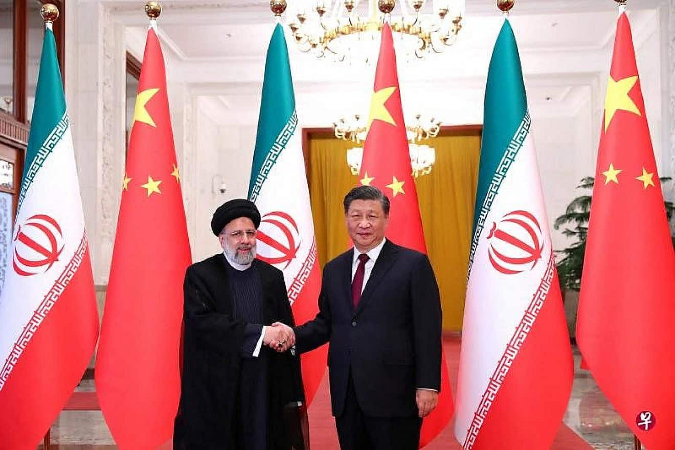 Chinese President Xi Jinping meets Iranian President Ebbrahim Raisi in Beijing on Valentine's Day, Feb. 14, 2023. Source: Twitter.